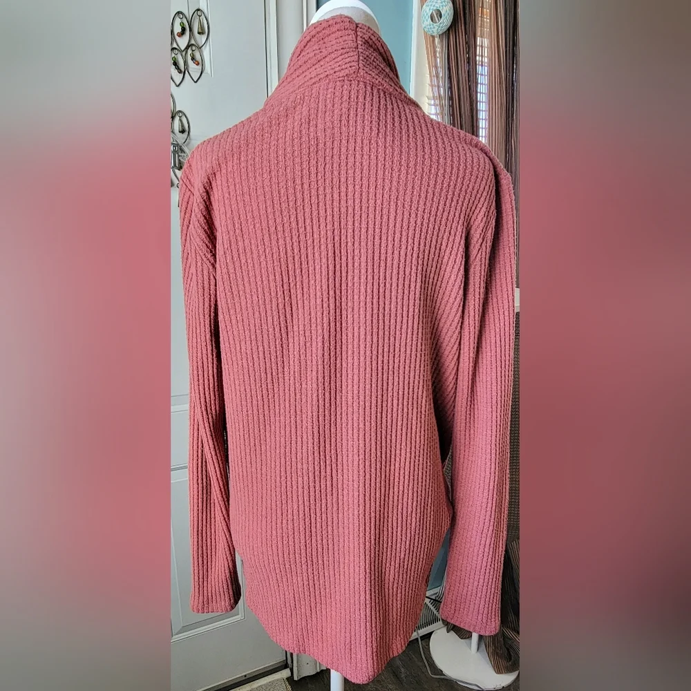 Akemi + Kin Anthropologie Woodruff Waffle Knit Wrap  Long-sleeved Top Womens S - Picture 4 of 12